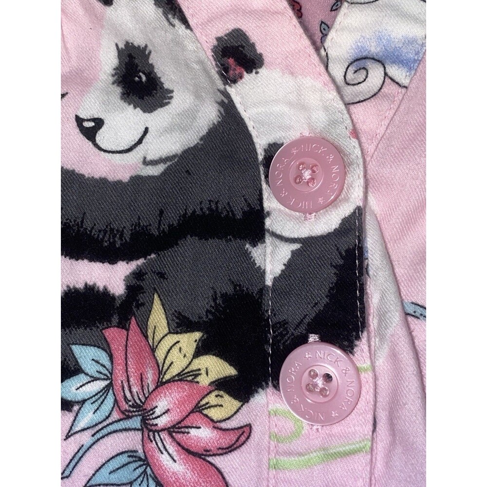 Nick & Nora Panda Cotton Nightgown Dress Pockets Whimsygoth Y2K Cottagecore L - Picture 11 of 13